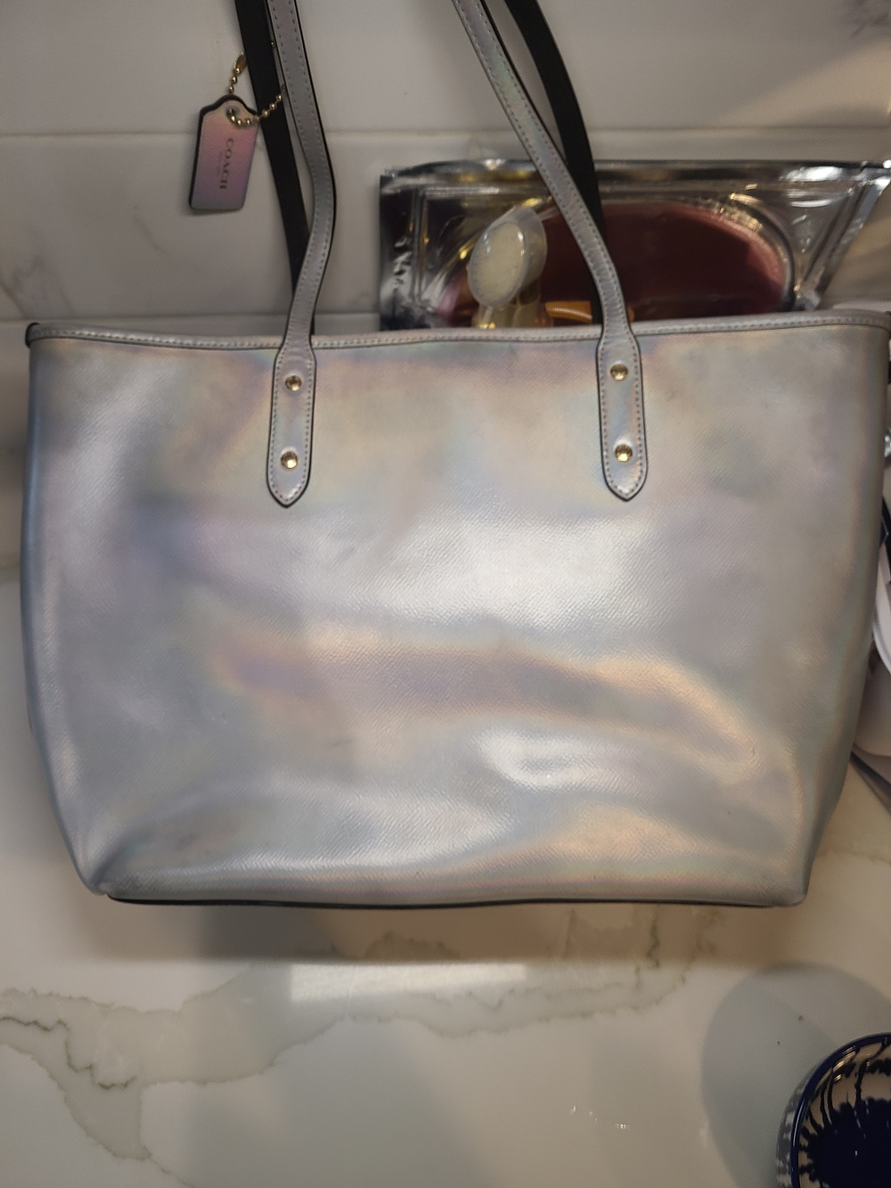 Coach Rare Iridescent Tote Bag Fair - Picture 2 of 7